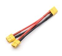 Remingtape Conector de batería paralelo, 1 macho a 2 hembras, cable con extensiones, divisor en Y, cable de silicona de 14 AWG para batería RC, duradero, fácil de usar