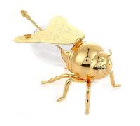 Remingtape Contenedor de miel , recipiente de miel de metal con cucharón, tarro de almacenamiento de miel, adorno para almacenamiento, dorado