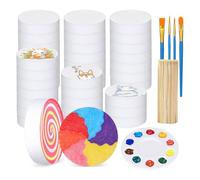Remingtape Discos de Espuma y Poliestireno de 4 Pulgadas, Círculos de Espuma para Manualidades y Muñecos para Pasteles, Círculos Redondos de Espuma para Bricolaje y Discos de Espuma