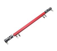 Remingtape Eje de transmisión de pedal de doble pedal, brazo de conexión de pedal de tambor de acero, rojo, duradero, fácil instalación, fácil de usar
