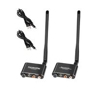 Remingtape Extensor de audio de 2,4 G: transmisor de audio inalámbrico y receptor para divisor de extensión de audio LAN de 50 m