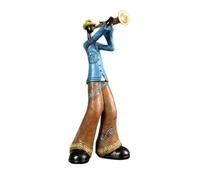Remingtape Figuras de jugador de banda de jazz, estatuas de músico vintage, estatuas de resina, adorno de escritorio, escultura retro, decoración interior del hogar C