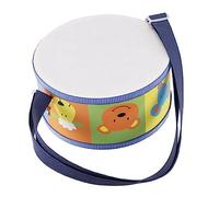 Remingtape Instrumento musical de tambor de madera para niños con animales coloridos, correas y , herramienta educativa para la educación temprana