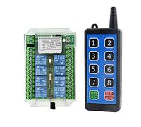 Remingtape Interruptor de control remoto inalámbrico de 8 canales, CC 9-72 V, mando a distancia
