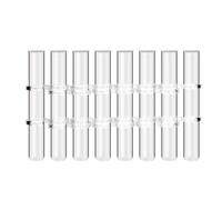 Remingtape Jarrón de flores de 8 piezas con bisagra, tubo de ensayo de vidrio transparente, soporte de flores colgante para decoración de interiores, fácil de usar, L