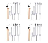 Remingtape Juego de 16 diapasones StüCke (128 Hz, 136,1 Hz, MI 528 Hz, 4096 Hz), para la curación de chakras, terapia de sonido, alivio del estrés