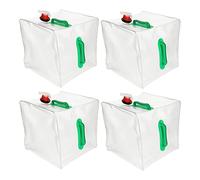 Remingtape Juego de 4 bidones de agua plegables con y grifo de vertido de 20 L