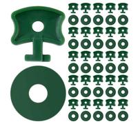 Remingtape Juego de 50 clips de arandelas para invernadero de aluminio, para sombreado de red de invernadero, pinzas