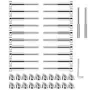 Remingtape Kit de barandilla de cable , paquete de 20 abrazaderas de acero inoxidable T316 y 20 unidades de arandelas angulares biseladas para barandillas de cable