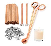 Remingtape Mechas de madera gruesas para la fabricación de velas con cortador de mechas de 5,1 × 0,5 × 0,04 para bricolaje