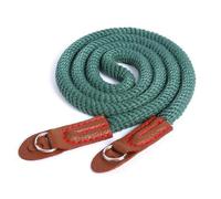 Remingtape Mochila artística simple sin espejo para cámara, de algodón, sin espejo, agujero redondo, correa para cámara, duradera, verde