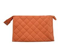 Remingtape Mujeres Cremallera Pequeño Cosmético Caja de Maquillaje Bolsa - Naranja Tamaño L