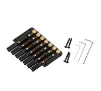 Remingtape Pasador de guitarra sin cabeza inclinado de 7 cuerdas para guitarra sin cabeza, barra de metal para puente de guitarra eléctrica