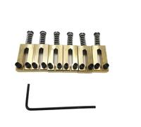 Remingtape Puente de latón para guitarra eléctrica, 10,5 mm, piezas de trémolo, puente de guitarra eléctrica, color negro y dorado