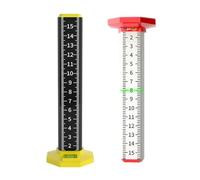 Remingtape Regla de de 2 piezas para azulejos de techo y suelo, regla de medición con base magnética, regla de medición, techo suspendido
