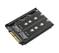 Remingtape Tarjeta adaptadora, adaptador de cable de hardware SSD NVME 2 en 1 M.2 y SSD B-Key/Key a SFF-8639 U.2 con soporte de bastidor - MSATA SSD Mantener como unidad de 7 mm 2,5
