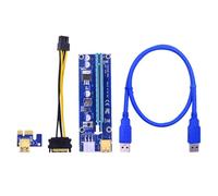 Remingtape Tarjeta vertical PCI-E Ver009S 1x hasta 16x Expansion Gold Plattiert para una mejor conectividad, ideal para BTC Bitcoin Mining