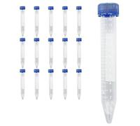 Remingtape Tubos de centrífuga cónicos científicos de 15 ml, paquete de 50 unidades, tubos de ensayo de plástico con tapones de rosca, tubos de ensayo estériles de 15 ml con tapas duraderas