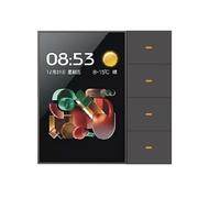 Remingtape Tuya Zigbee 3.5 Smart Interruptor de Pared Pantalla Táctil 4 Grupos Interruptor 8 Vías Escena Radar Sensor Atenuador Smart Home C