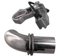 Remingtape Válvula de cierre de escape eléctrico con tubos con brida, ajuste de enchufe de 12 V, 51 mm, 2,0