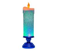 Remingtape Velas de Navidad LED, vela de agua LED que de color con purpurina, iluminación LED sin llama, iluminación de velas, escritorio, mesa, duradera, fácil de usar,