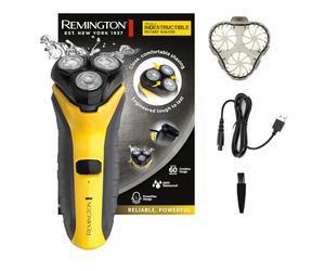 Remington Afeitadora Rotativa Virtually Indestructible - Máquina de Afeitar Inalámbrica, Armazón de Policarbonato Prácticamente Indestructible, Cabezal Pivotante, Resistente al Agua - PR1855