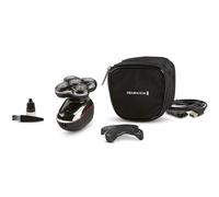 Remington Balder Deluxe - Afeitadora giratoria de cabeza con cuchillas de titanio y bolsa de almacenamiento para hombres calvos, afeitado húmedo/seco con 5 cabezales flexibles de doble pista y