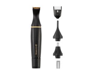 Remington Cortapelos Nariz y Orejas T-Series Detail Kit, Recortador Pelos Nariz, Orejas, Cejas y Vello Facial, Recortador Vertical y Rotativo, 2 Peines, Cortador Precisión y Peine Ajustable - NE7000