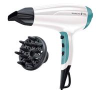 Remington Secador de Pelo Shine Therapy, Iónico, Cabello Sin Encrespamiento y Más Brillante,2300 W, Concentrador y Difusor, 3 Temperaturas, 2 Velocidades, Rejilla Trasera Desmontable, D5216