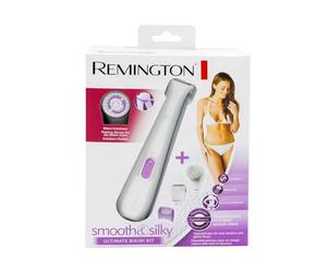 Remington Depiladora Mujer Ultimate Bikini Kit, Afeitadora Zona Bikini Inalámbrica, Peine Ajustable con 3 Longitudes, Cepillo Exfoliante, Mini Afeitadora, Resistente Agua, Indicador Carga, WPG4035