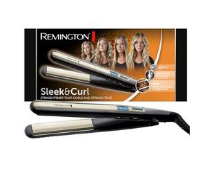 Remington Plancha de Pelo Sl url, 2 en 1 Alisa y Riza, Óptimo Ondas, Placas Estrechas Extralargas, Cerámica Avanzada, Temperatura hasta 230°C, Función Turbo, Digital, Calentamiento 15s, S6500