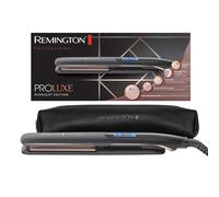 Remington Plancha de Pelo ProLuxe Midnight Edition, Tecnología OPTIHeat, Placas Flotantes Extralargas, Resultados Profesionales, Cerámica, 9 Temperaturas hasta 230°C, Ajuste Pro+, Digital, S9100B
