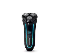 Remington R6 Style Series Aqua Afeitadora eléctrica inalámbrica para hombre con cuchillas giratorias, 100% impermeable, con carga USB y recortadora emergente. R6000, negro