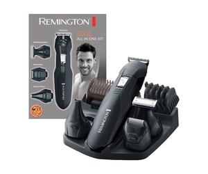 Remington Recortadora de Barba y Cortapelos Edge - Barbero y Máquina de Cortar Pelo Inalámbrico, Cuchillas de Acero Inoxidable, 6 Accesorios, Base de Almacenamiento, 40 min Autonomía - PG6030