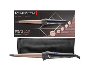 Remington Rizador de Pelo PROluxe Midnight Edition, barril 13-25 mm, Tecnología OPTIHeat, Peinados Duraderos, Cerámica, 5 Temperaturas hasta 210°C, Ajuste Pro+, Digital, Punta Fría, CI91AW1B