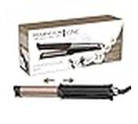 Remington Plancha de pelo y rizador Profesional ONE, 2 en 1, Cerámica y Turmalina Antiestática, placa alisadora de 110 mm, barril rizador de 32 mm, digital, hasta 230ºC, S6077
