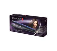 Remington Plancha Pelo tecnología iónica triple: menos encrespamiento y electricidad estática Pro-Ion cerámica con turmalina ultra, pantalla LCD, 150-230 °C, función de temperatura turbo S7710