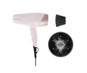 Remington Secador de pelo [microacondicionadores de aceite de almendras + acondicionamiento iónico] Serie Almond Allure (secado 25% más rápido, difusor y concentrador, 6 ajustes de calor/velocidad