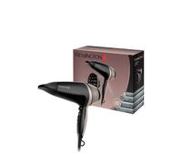 Remington D5715 Secador de Pelo Thermacare Pro, Iónico, 2300W, Bajo Nivel de Ruido, Difusor y Concentrador, Caudal 85 km/h, Negro y Gris