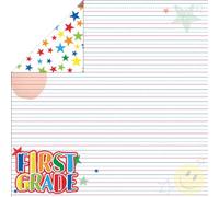 Reminisce Making The Grade - Papel de doble cara para álbumes de recortes, 12 x 12 pulgadas, primer grado