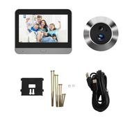 RemixAst - Cámara inteligente para mirilla de puerta con pantalla LCD, videoportero HD 1080P, cámara de seguridad inalámbrica wifi, visión nocturna, sensor de movimiento, para apartamentos y viviendas