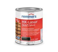 Remmers Barniz HK 3 en 1 [plus] ébano mate, 0,75 litros, barniz de protección de madera premium reducido con disolventes para exteriores, 3 en 1, secado rápido, duradero
