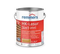 Remmers Barniz HK 3 en 1 [plus] roble rústico, mate, 5 litros, barniz para madera de primera calidad, barniz para madera exterior, protección triple con impregnación + imprimación + barniz