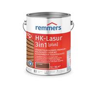 Remmers HK-Lasur 3 en 1 [plus] Castaña, mate, 5 litros, barniz para madera, barniz premium para madera exterior, protección triple con impregnación + imprimación + barniz