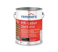 Remmers HK-Lasur 3en1 [plus] ébano, mate, 5 litros, Barniz protector de madera premium con solvente reducido para exteriores, 3en1, de secado rápido, duradero