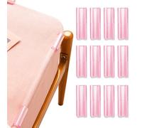 REMMUSSS 12 Piezas Sujetadores para Sábanas, Mini Sujetadores para Sábanas, Sujeta Sabanas Bajeras, Se Utiliza para Mantener Las Sábanas Firmes y Decir Adiós a Las Sábanas Sucias, Rosa