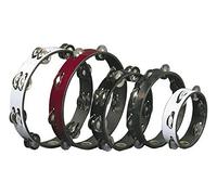 Remo World Percussion Pandereta sin parche 8" Doble fila - Marco Acousticon, Acabado Quadura Negro, 8 pares de sonajas - TA-6208-70