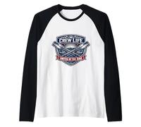 Remo Crew Life United by The Oar Team Lema Remero Cita Camiseta Manga Raglan