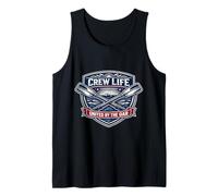 Remo Crew Life United by The Oar Team Lema Remero Cita Camiseta sin Mangas