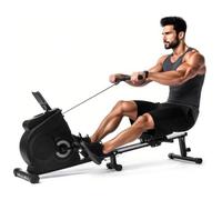 Remo de Interior de Fitness, Máquina de Remo Doméstica, 8 Niveles de Resistencia, Máquina de Remo Magnética, Pantalla LCD con Soporte para Teléfono Móvil